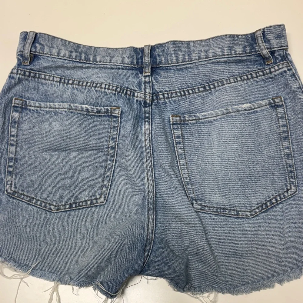 Pacsun Denim Blue Frayed Jean Shorts size 28